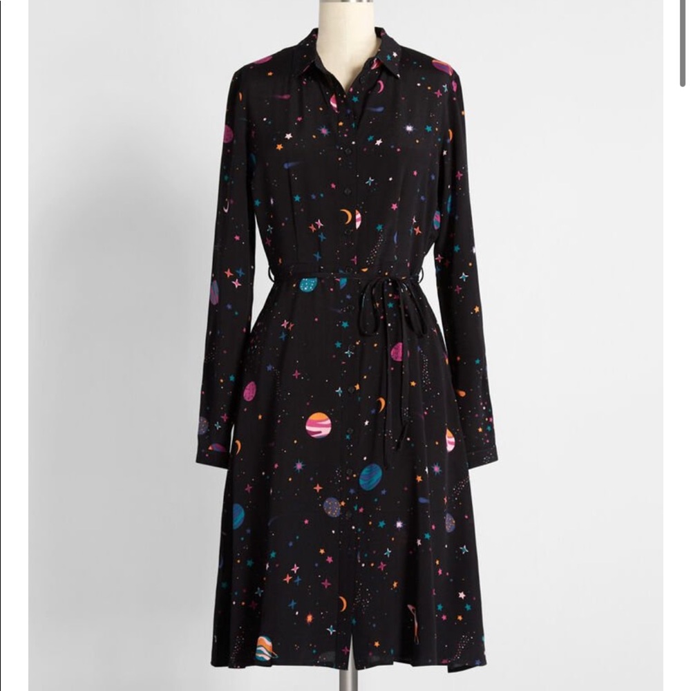 ModCloth Plutonic Relationship Galaxy Space Dress